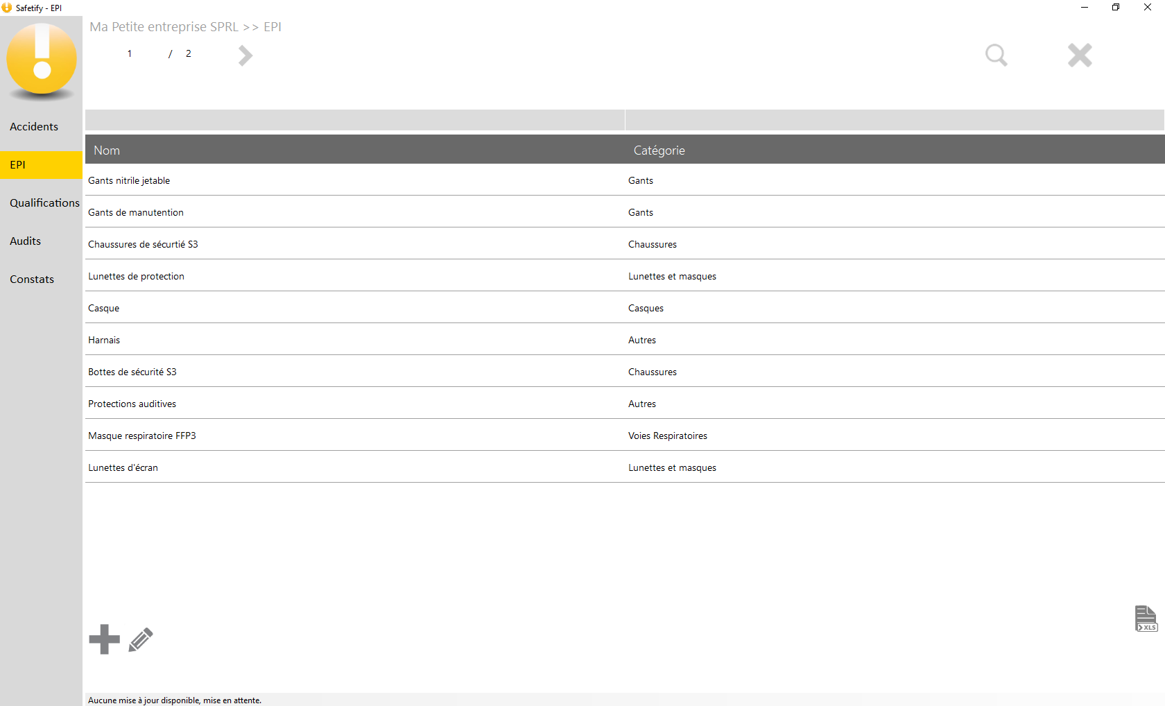 EPI_liste
